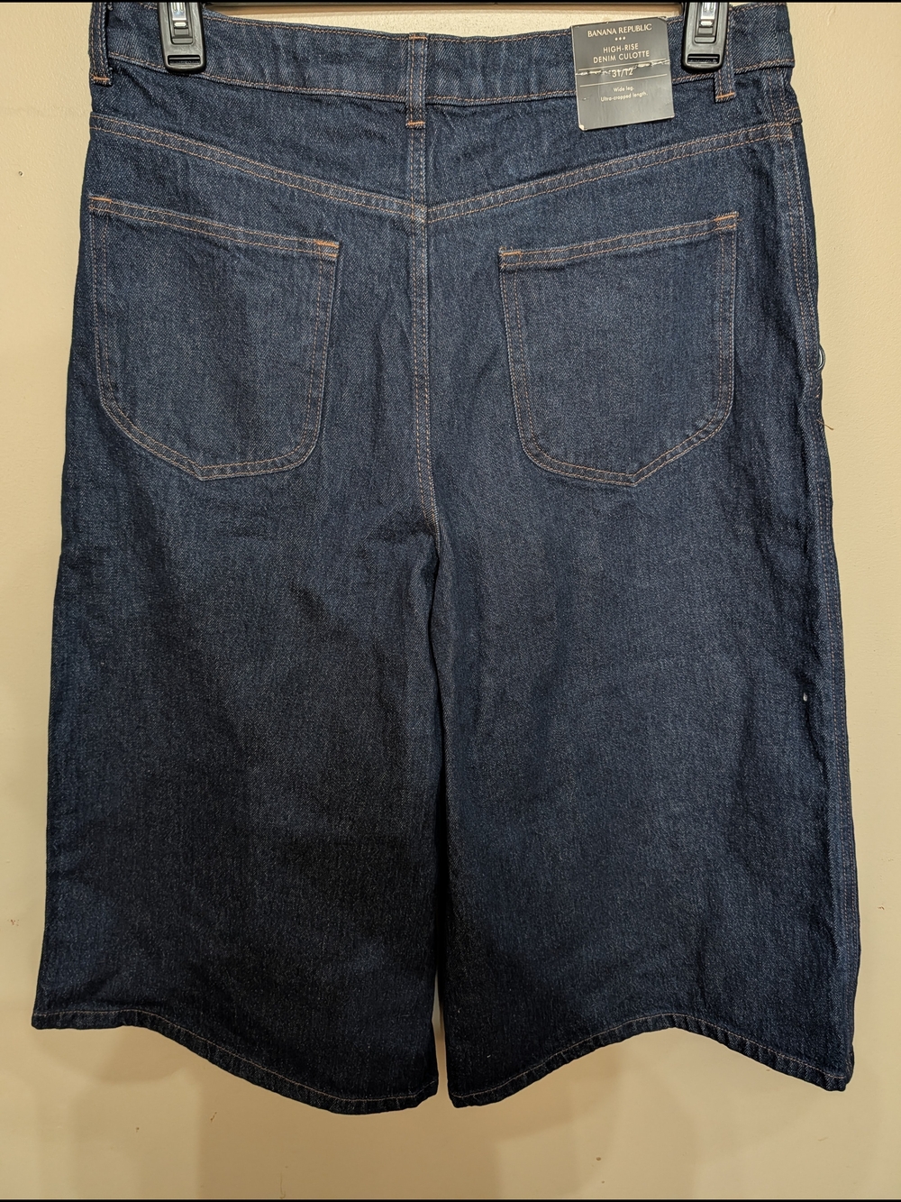 Banana Republic Dark Wash Denim Skirt - Back Pocket Detail